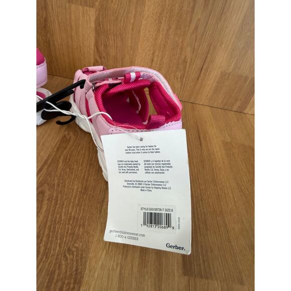 Gerber Toddler Girls Pink Sport Sandals Size 8 NWT - Picture 6 of 7